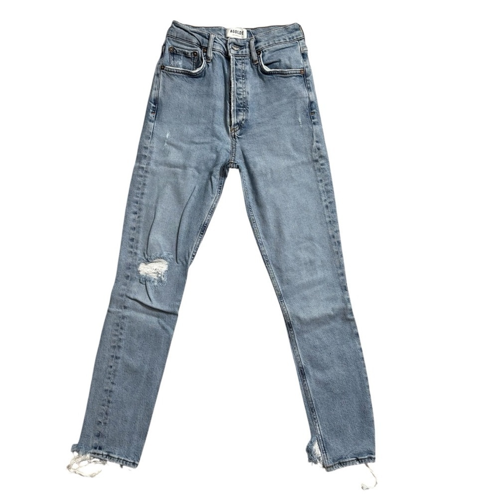 Agolde High Rise Distressed Crop Jeans Size 24